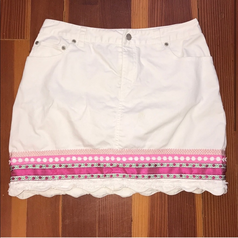 Lilly Pulitzer vintage Denim Skirt, size 2, GREAT cond